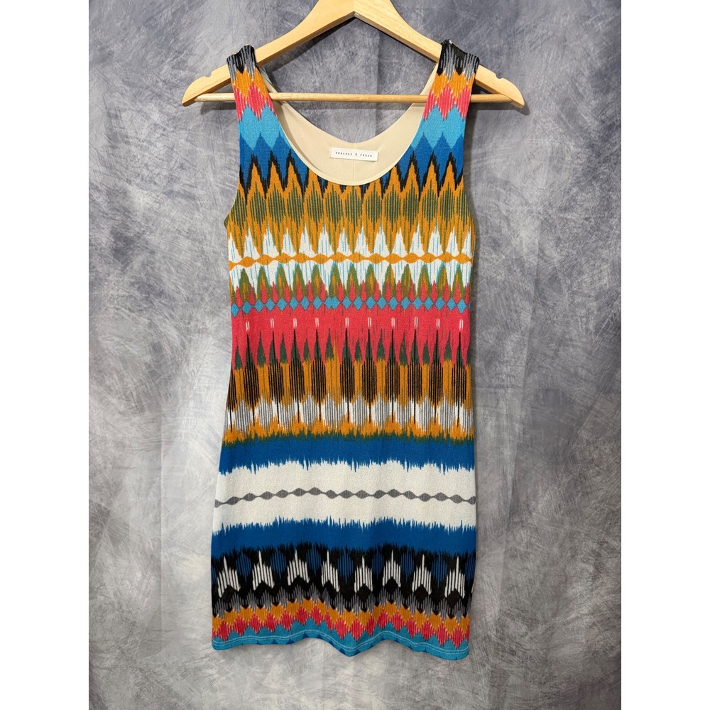 Peaches N Cream Womens Geometric Ikat Print Mini Dress Southwest Soft Girl